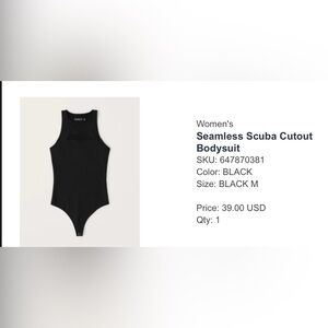 Black High Neck Bodysuit